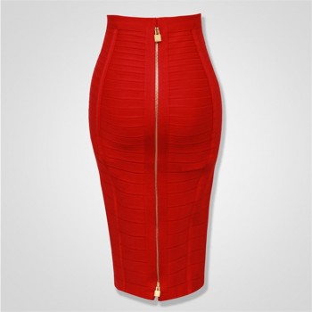 Bodycon Knee Length Back Zipper Bandage Skirt Women Tight Club Pary Fashion Skirt